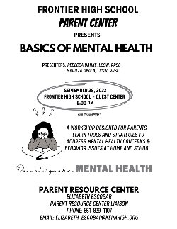 Flyer for Basics of Mental Health